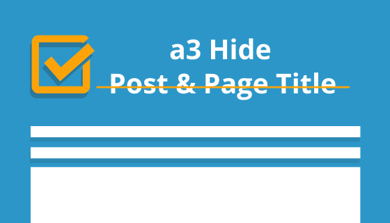 Hide Post & Page Title
