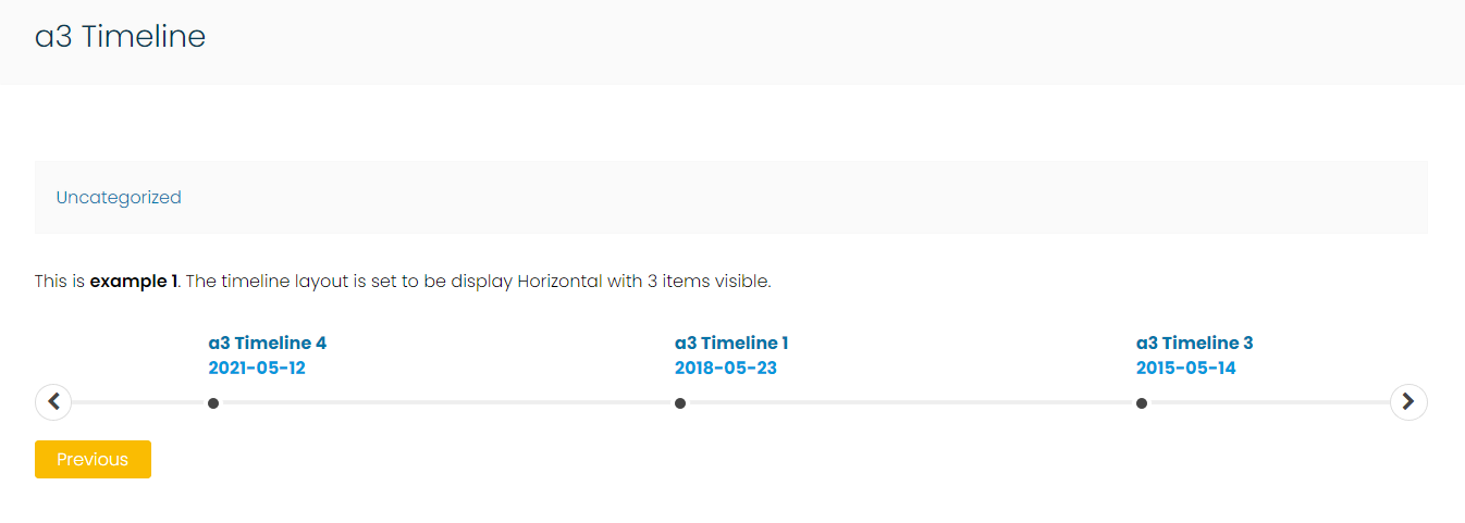Timeline Horizontal (example 1)